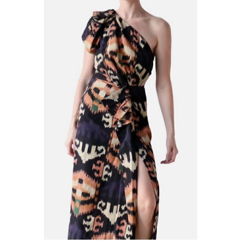 ULLA JOHNSON Handmade Idra Dress In Black Iris NWT Size 2